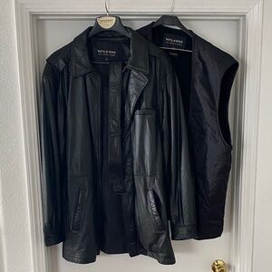 Wilsons Leather Men's Classic Black Shirt Jacket